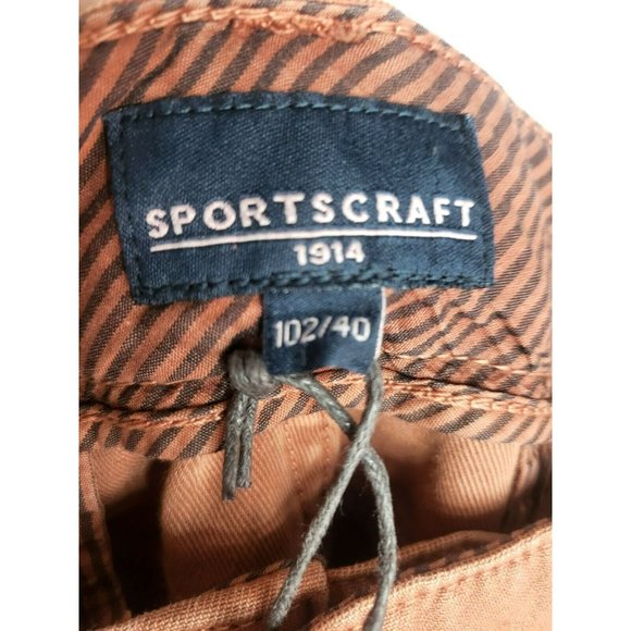 SPORTSCRAFT men's 'clinton' chino shorts size 102 / 40 terracotta BNWt $99.95 - Picture 6 of 10